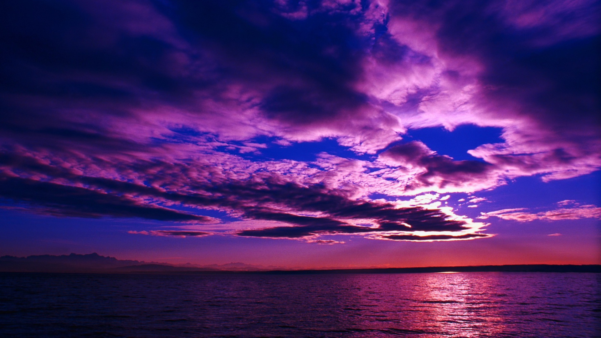 Fondo de pantalla Purple Sunset 1920x1080