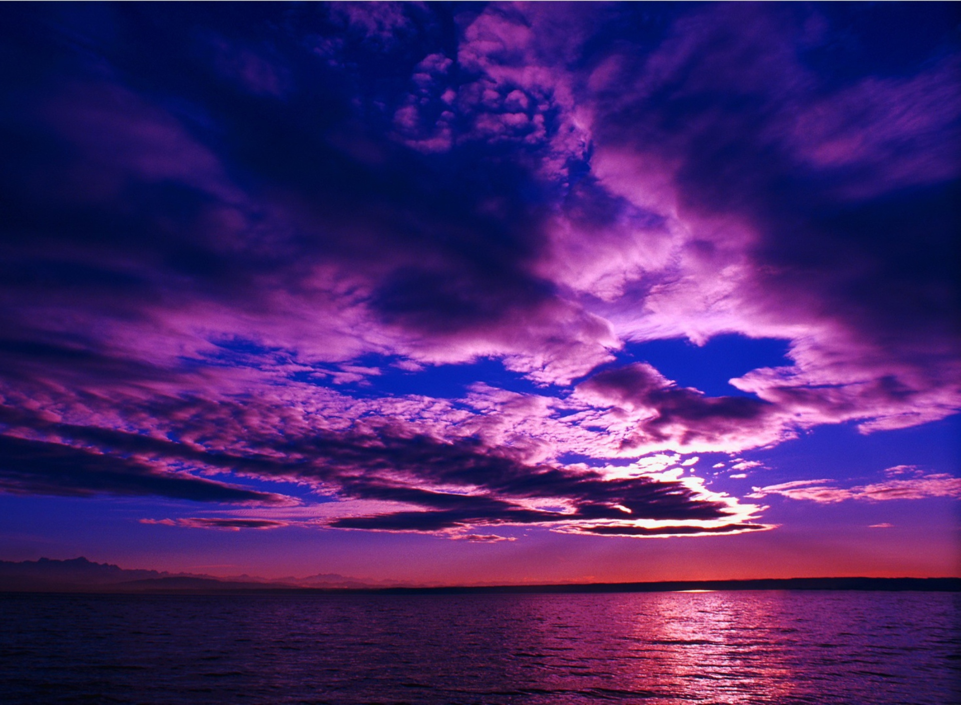 Fondo de pantalla Purple Sunset 1920x1408