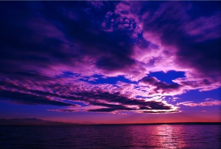 Free Purple Sunset Picture for Android, iPhone and iPad
