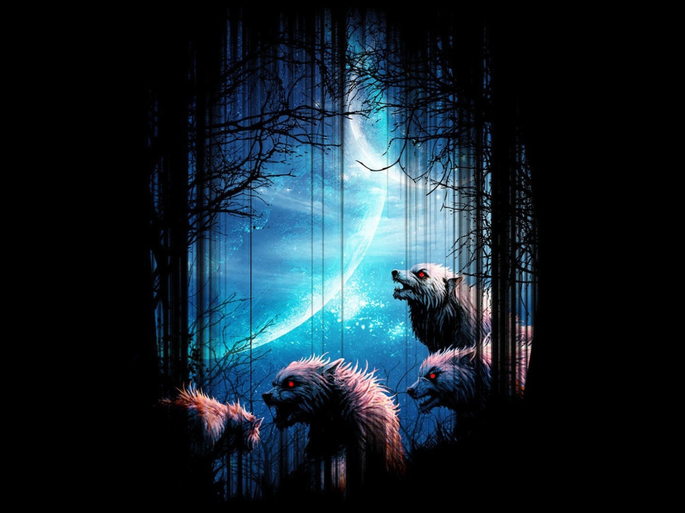 Wolverines At Night wallpaper 1400x1050