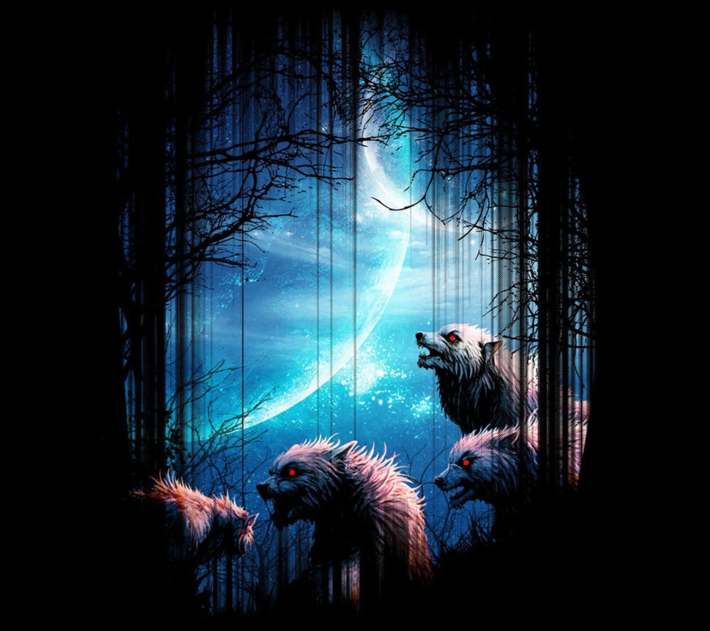 Fondo de pantalla Wolverines At Night 1440x1280