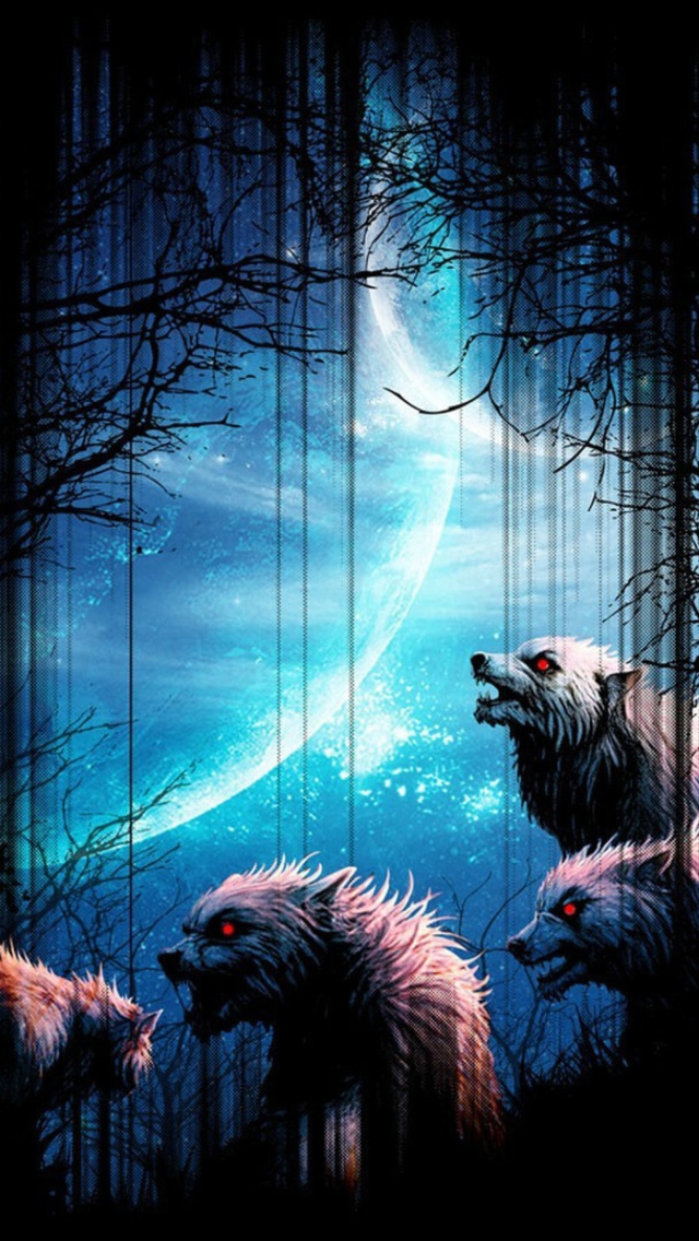 Обои Wolverines At Night 640x1136