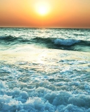 Das Sunset And Sea Wallpaper 128x160