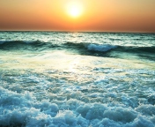 Das Sunset And Sea Wallpaper 176x144