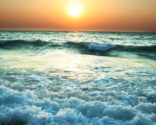 Das Sunset And Sea Wallpaper 220x176