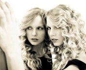 Обои Taylor Swift Black And White 176x144