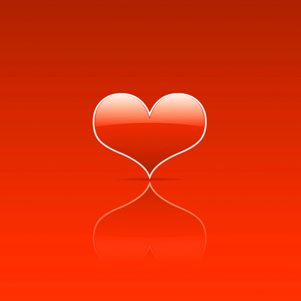 Обои Red Heart 1024x1024