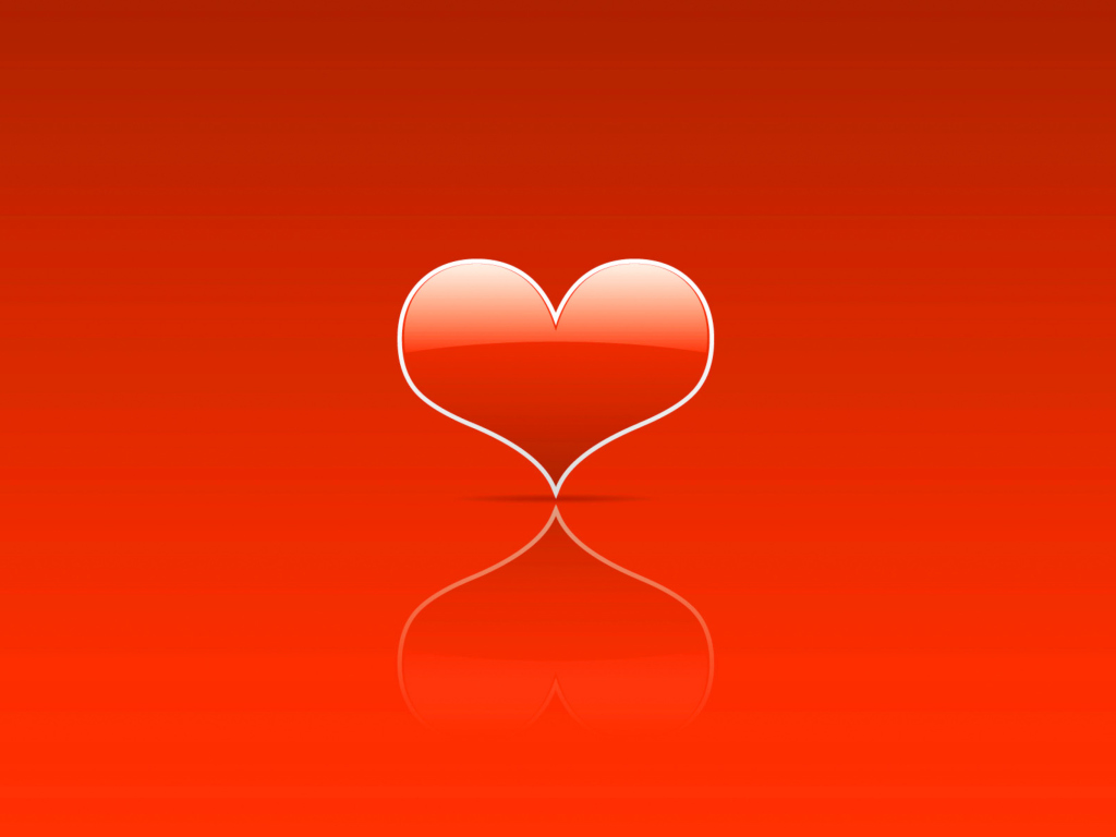 Red Heart wallpaper 1024x768