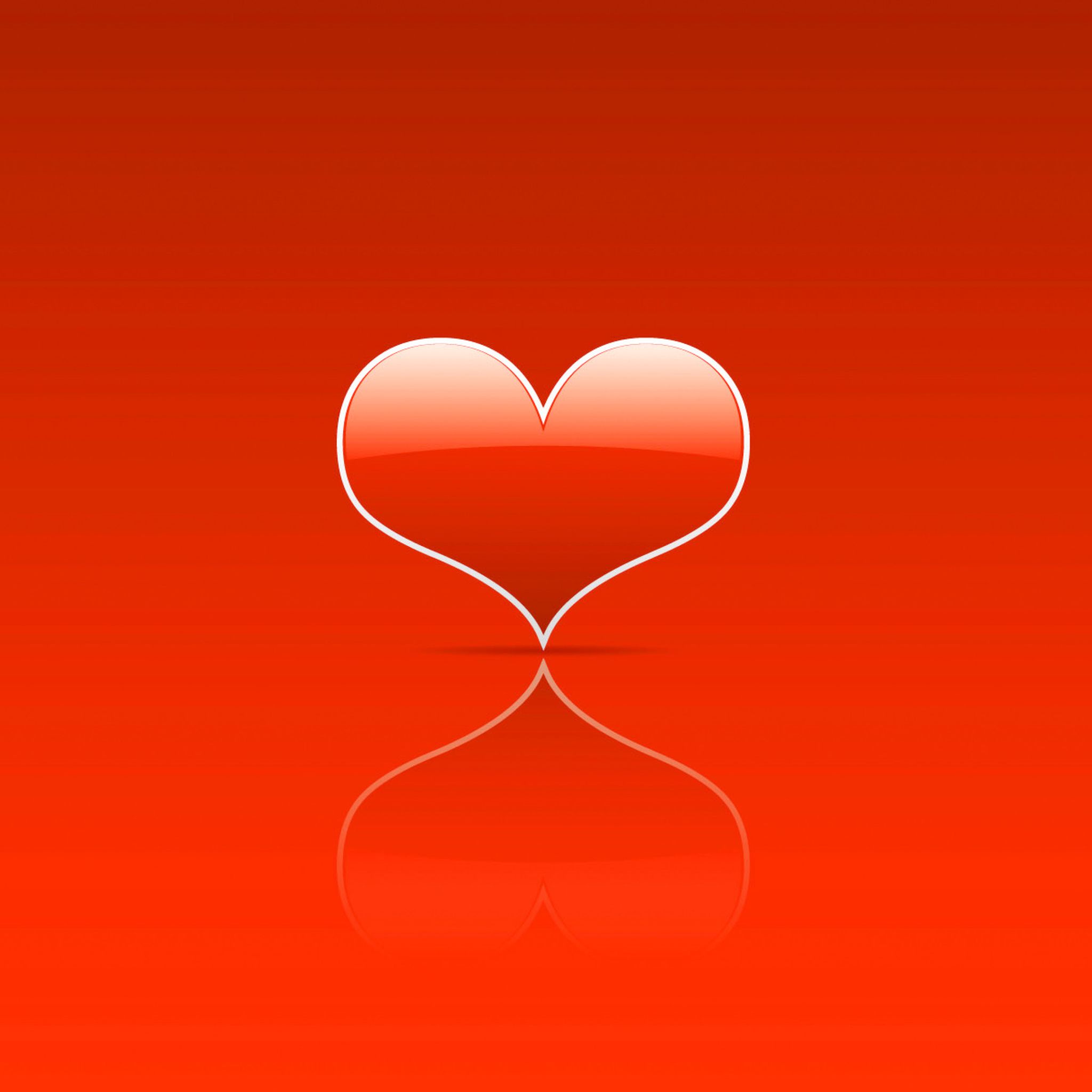 Das Red Heart Wallpaper 2048x2048