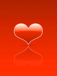 Red Heart wallpaper 240x320