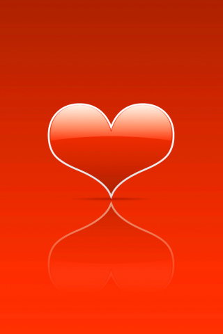 Das Red Heart Wallpaper 320x480