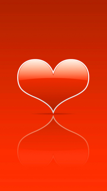 Das Red Heart Wallpaper 360x640