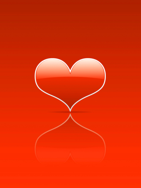 Red Heart wallpaper 480x640
