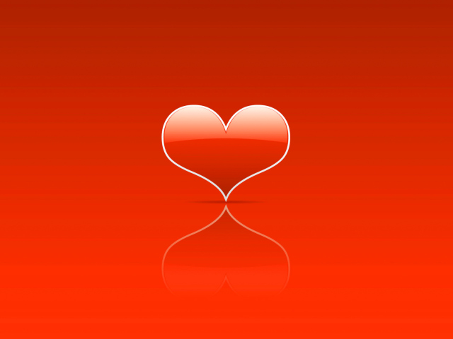 Fondo de pantalla Red Heart 640x480