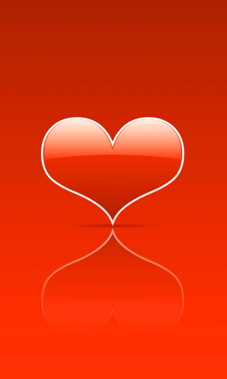 Das Red Heart Wallpaper 768x1280