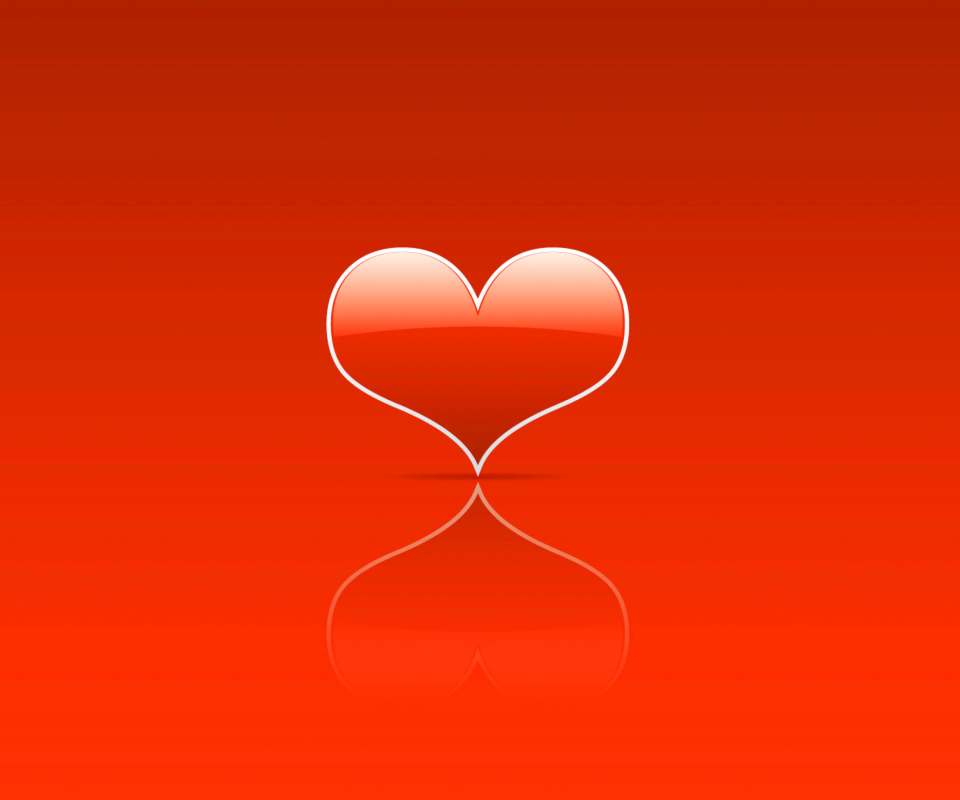 Обои Red Heart 960x800