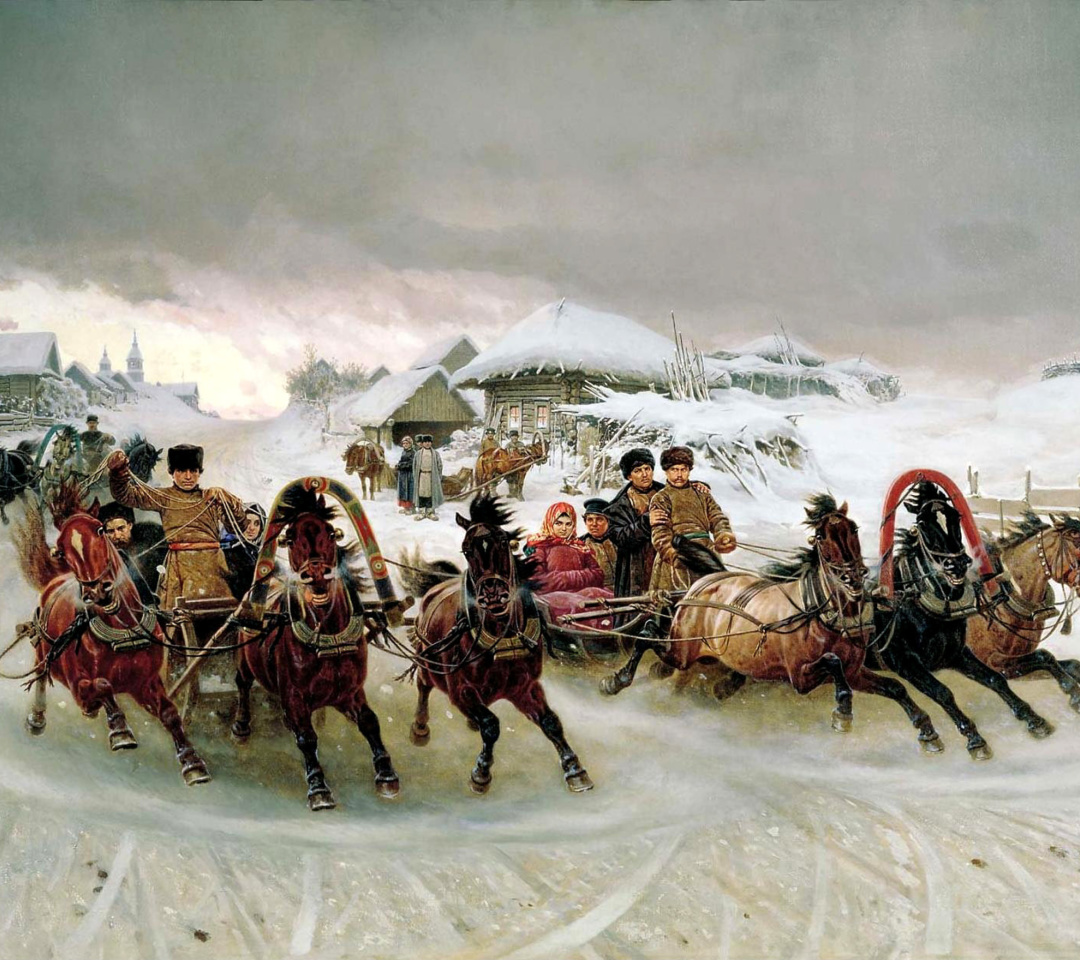 Pyotr Nikolayevich Gruzinsky, Maslenitsa wallpaper 1080x960