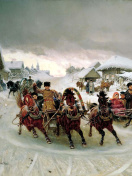 Sfondi Pyotr Nikolayevich Gruzinsky, Maslenitsa 132x176