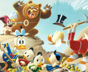Das DuckTales, Scrooge McDuck, Huey, Dewey, and Louie Wallpaper 176x144