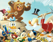 DuckTales, Scrooge McDuck, Huey, Dewey, and Louie wallpaper 220x176