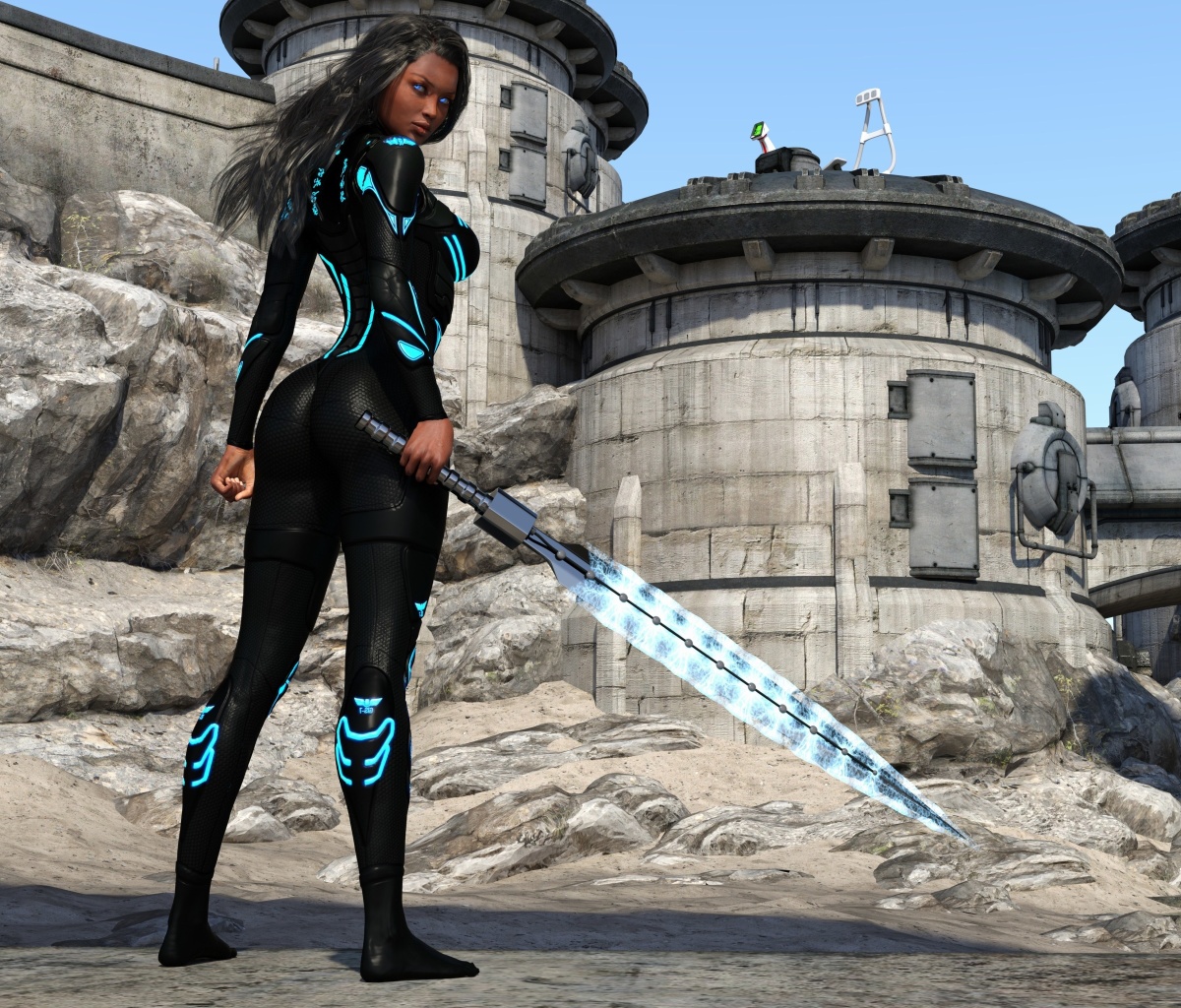 Screenshot №1 pro téma Kendra Warrior with sword 1200x1024