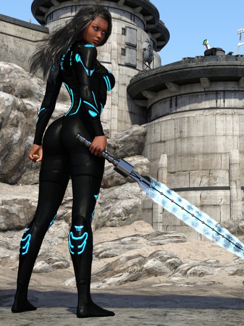 Fondo de pantalla Kendra Warrior with sword 480x640