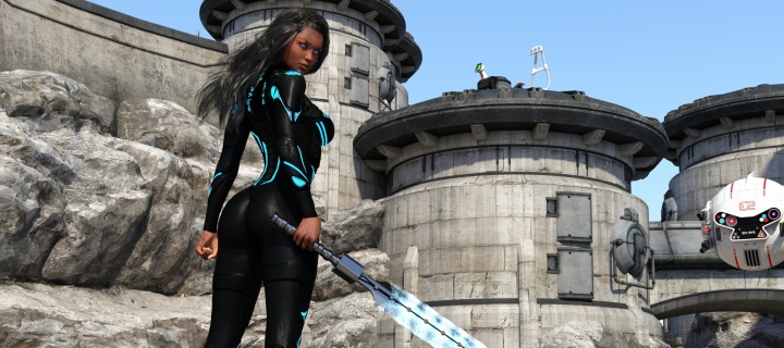 Kendra Warrior with sword screenshot #1 720x320