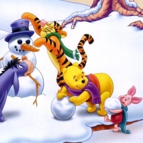 Winnie The Pooh Winter wallpaper 208x208