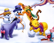 Winnie The Pooh Winter wallpaper 220x176