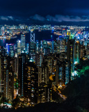 Fondo de pantalla Victoria Peak Hong Kong 128x160