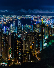 Fondo de pantalla Victoria Peak Hong Kong 176x220