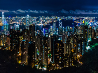 Fondo de pantalla Victoria Peak Hong Kong 320x240