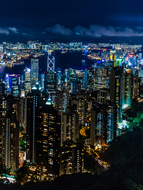 Das Victoria Peak Hong Kong Wallpaper 480x640