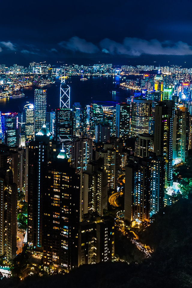 Victoria Peak Hong Kong wallpaper 640x960