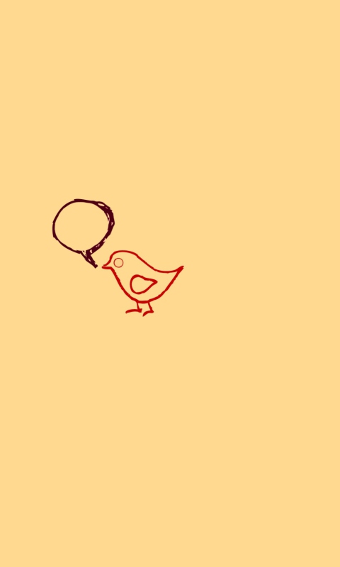 Das Tweet Bird Wallpaper 480x800