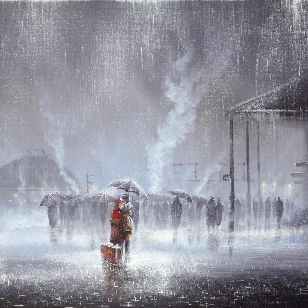 Couple Under Umbrella Painting screenshot #1 1024x1024