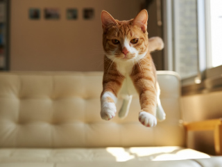 Cat Jump wallpaper 320x240