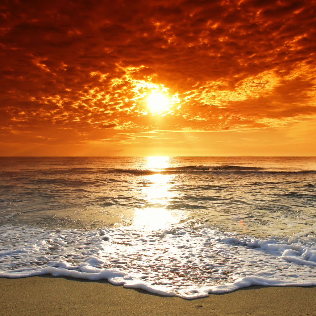 Fondo de pantalla Summer Beach Sunset 1024x1024