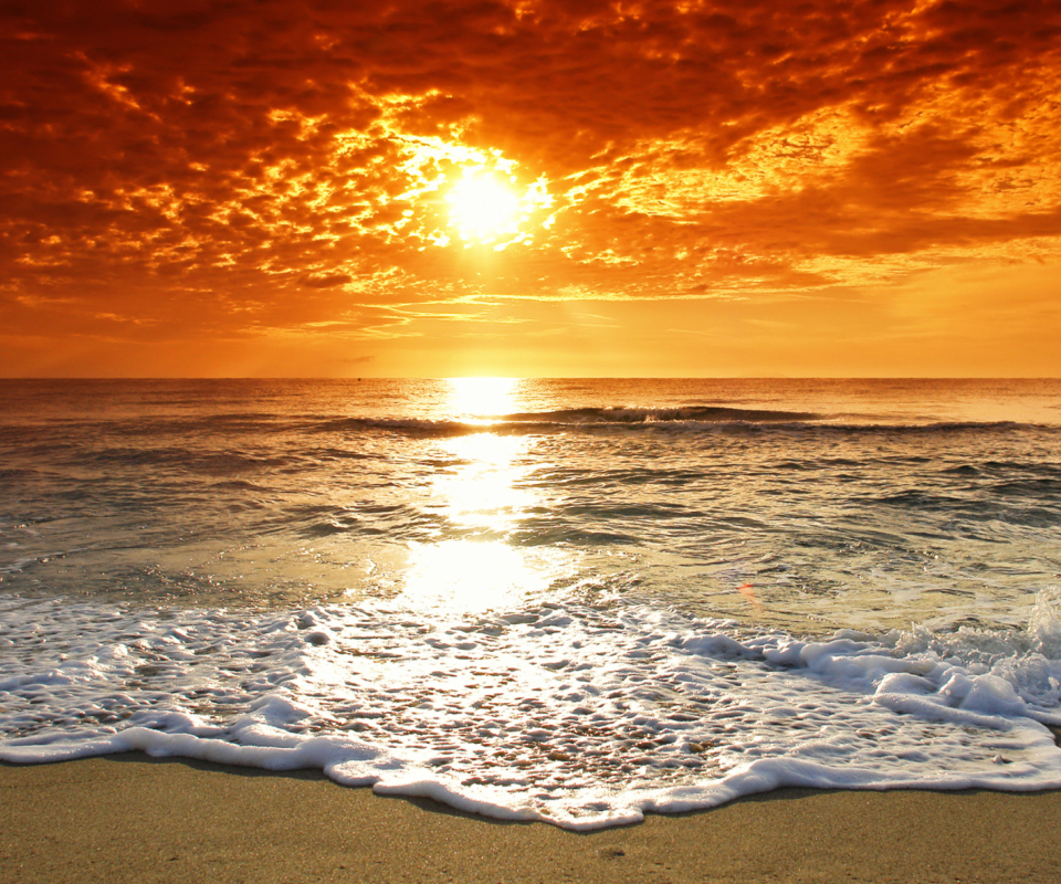 Summer Beach Sunset wallpaper 960x800