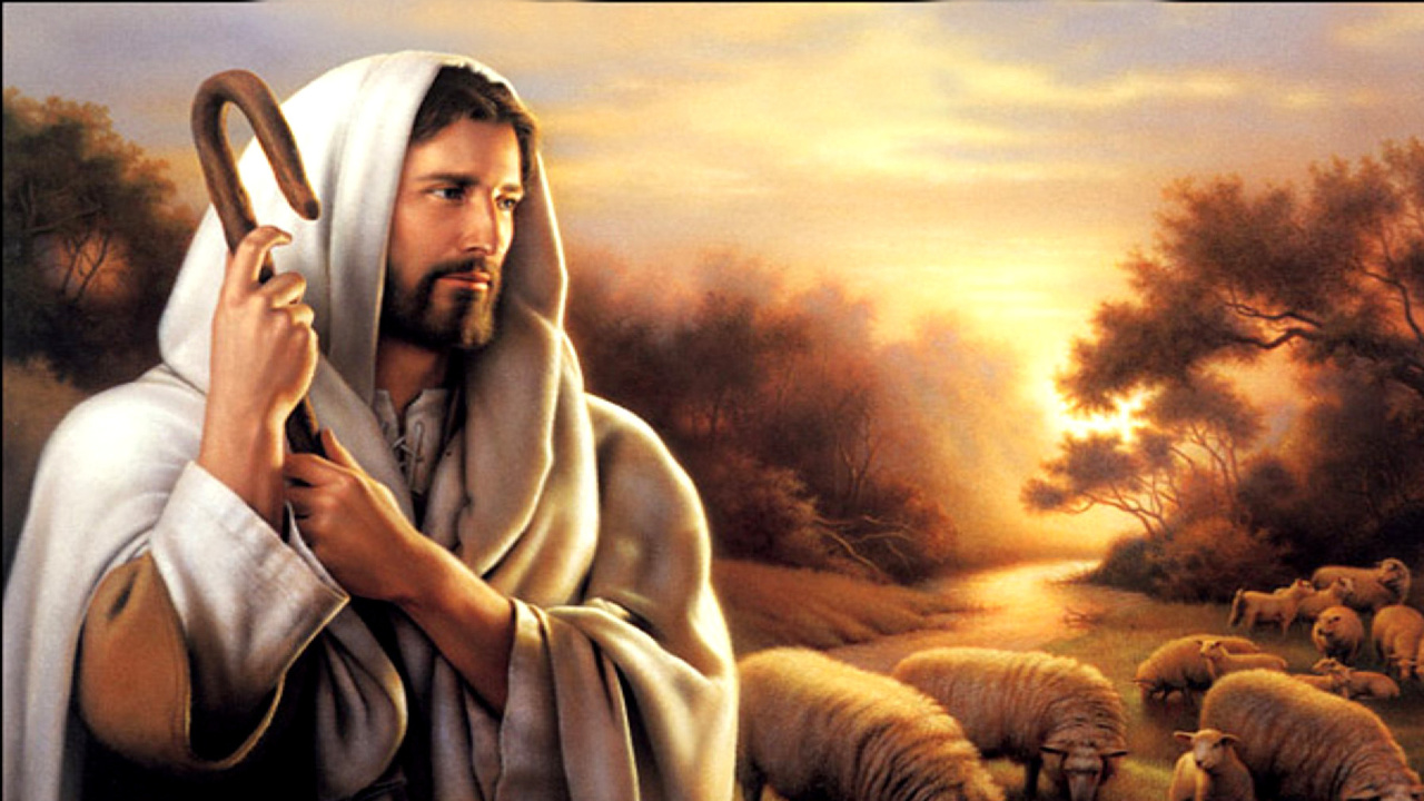 Fondo de pantalla Jesus Good Shepherd 1280x720