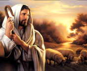 Fondo de pantalla Jesus Good Shepherd 176x144