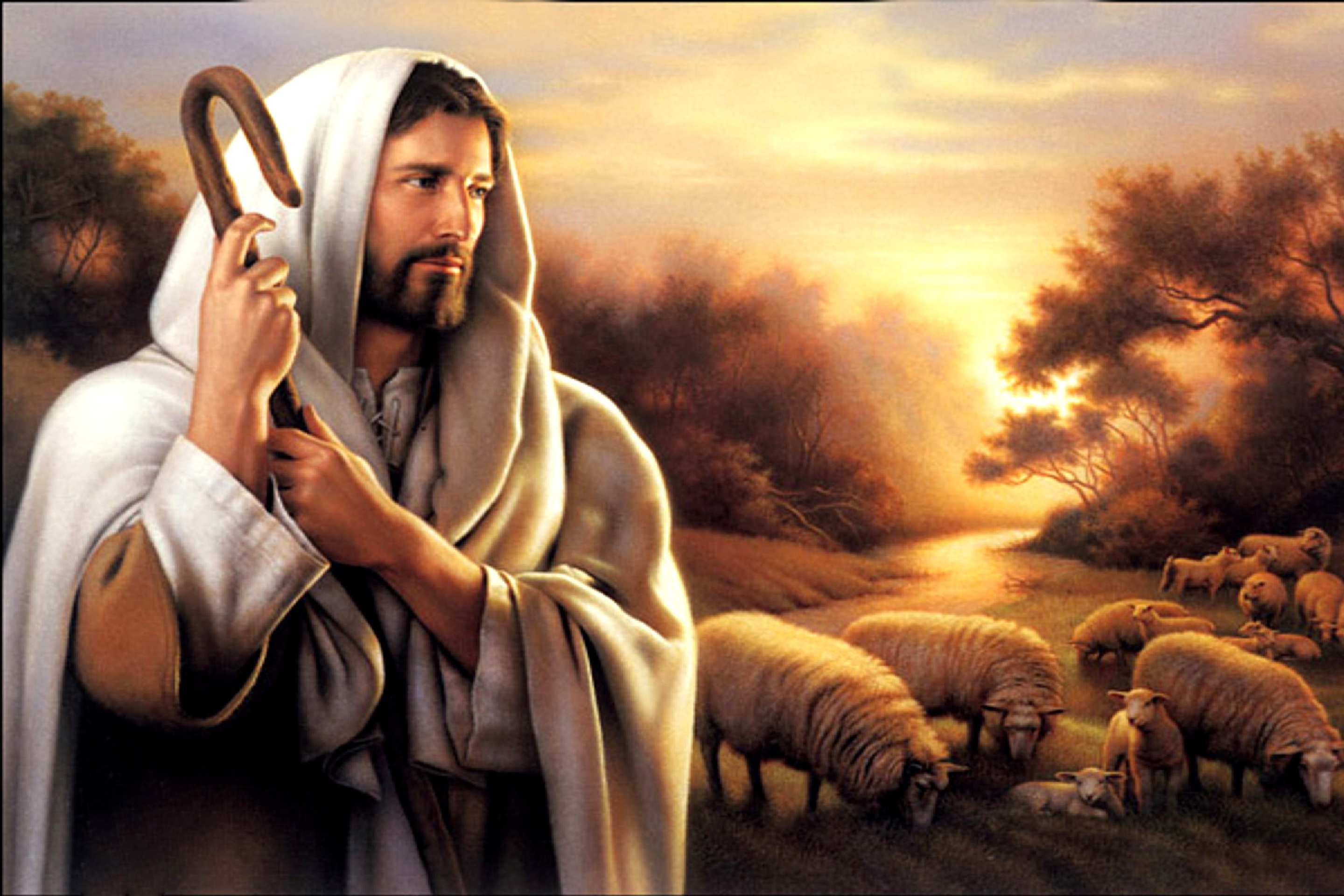 Jesus Good Shepherd wallpaper 2880x1920