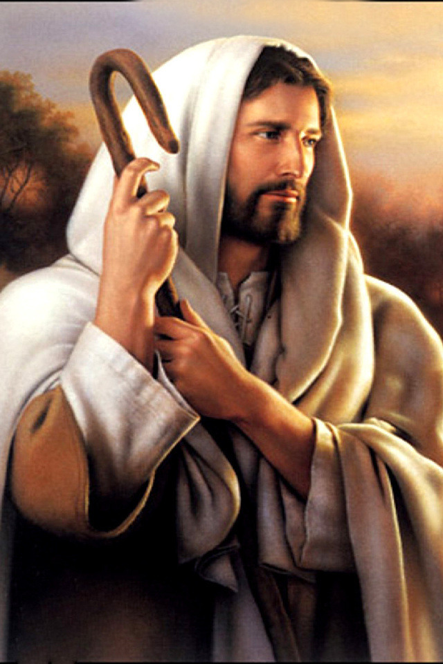 Das Jesus Good Shepherd Wallpaper 640x960