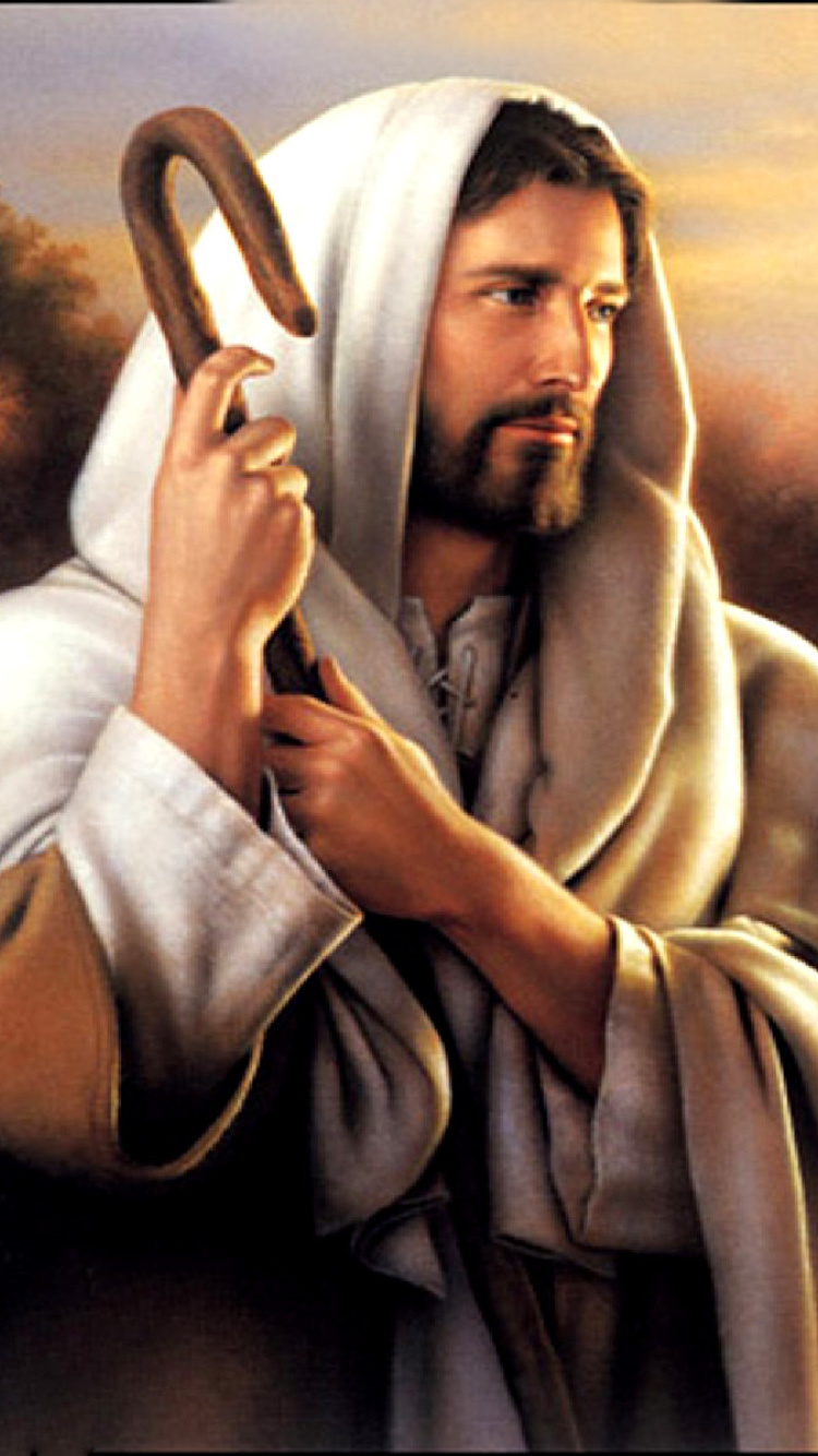 Das Jesus Good Shepherd Wallpaper 750x1334
