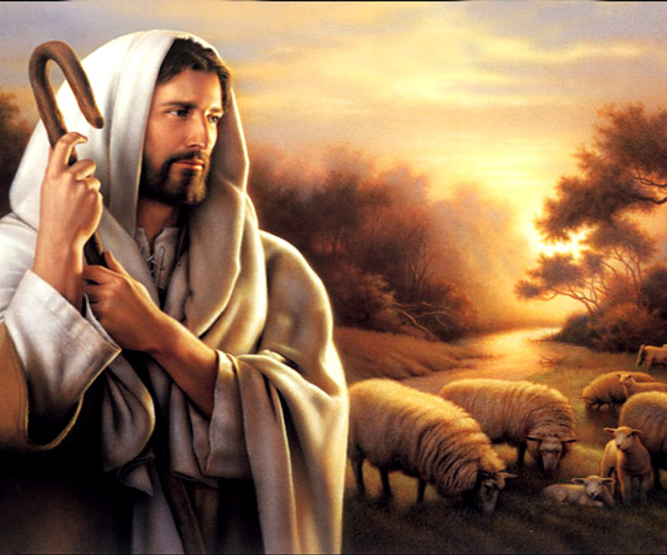 Jesus Good Shepherd wallpaper 960x800