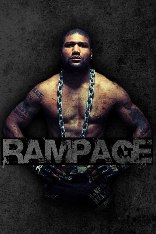 Quinton Jackson Rampage MMA fighting wallpaper 320x480