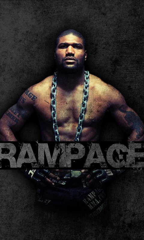 Das Quinton Jackson Rampage MMA fighting Wallpaper 480x800