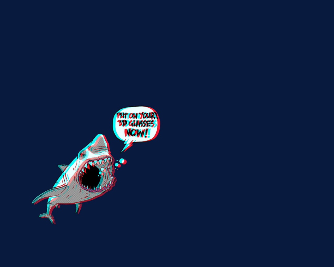 Fondo de pantalla 3D Shark 1280x1024