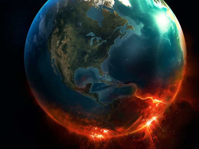 Das Flashing Earth Wallpaper 640x480