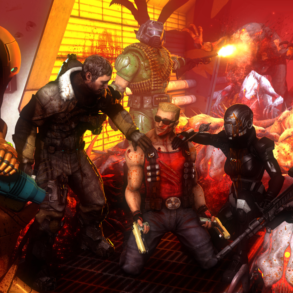 Fondo de pantalla Call of Duty Dead Space Zombies 1024x1024